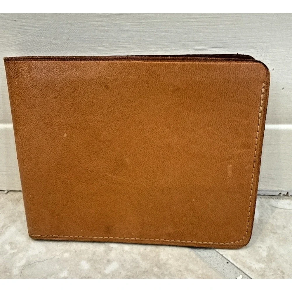 Vintage Coca-Cola 1950s Genuine Pigskin Bifold Wallet - Gold Embossed Logo
